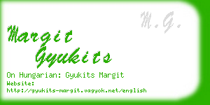 margit gyukits business card